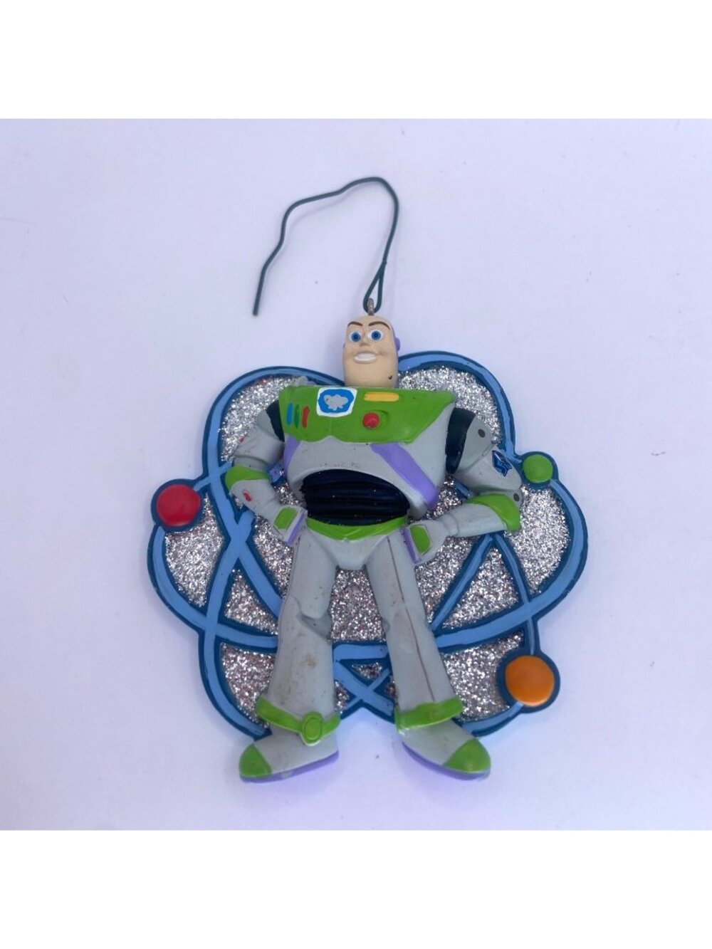 Toy Story Buzz Lightyear 3-D Holiday Christmas Ornament Atom Sparkle 2010